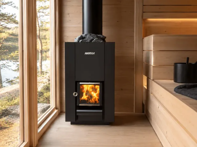 Harvia Linear 16 Wood Burning 17.9kW Sauna Stove